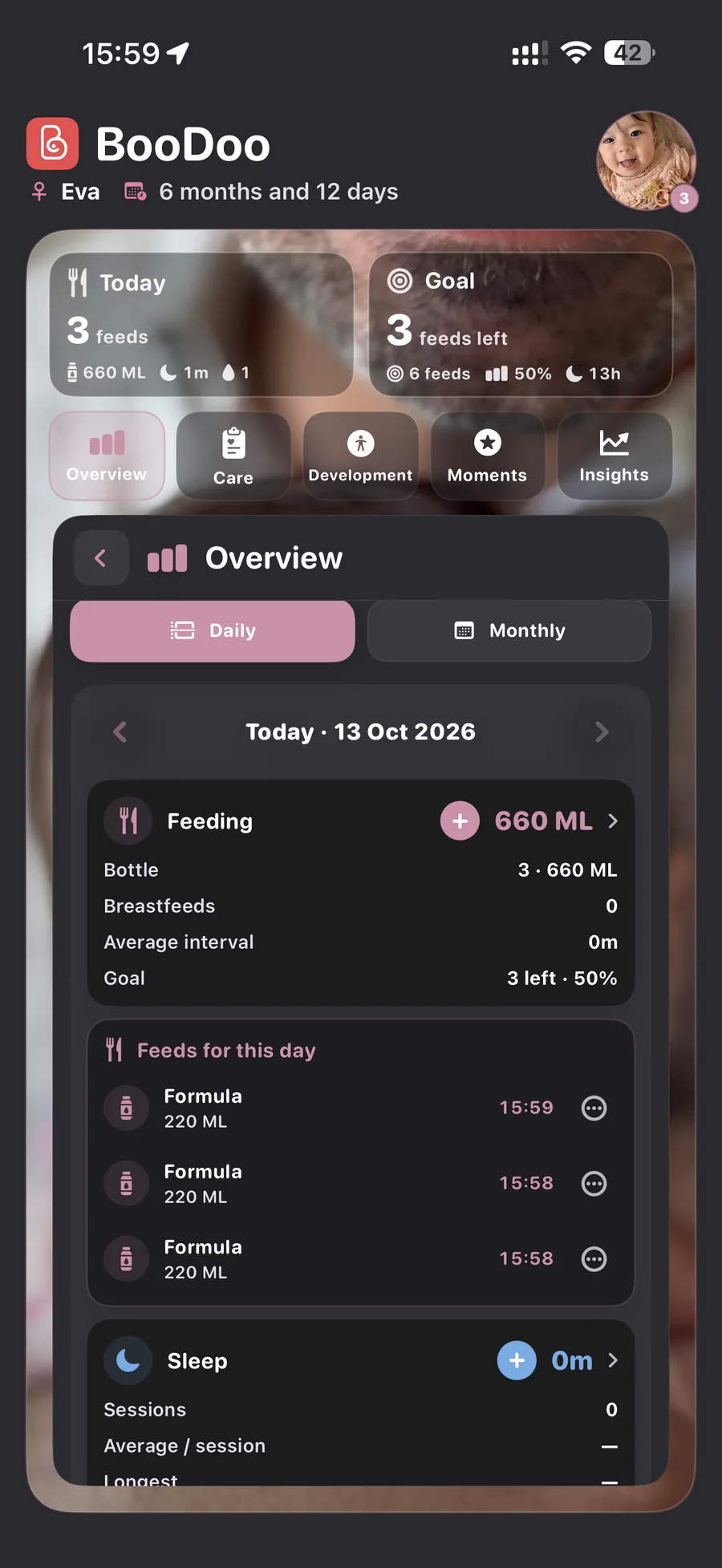 Supplied screenshot of Boodoo Overview